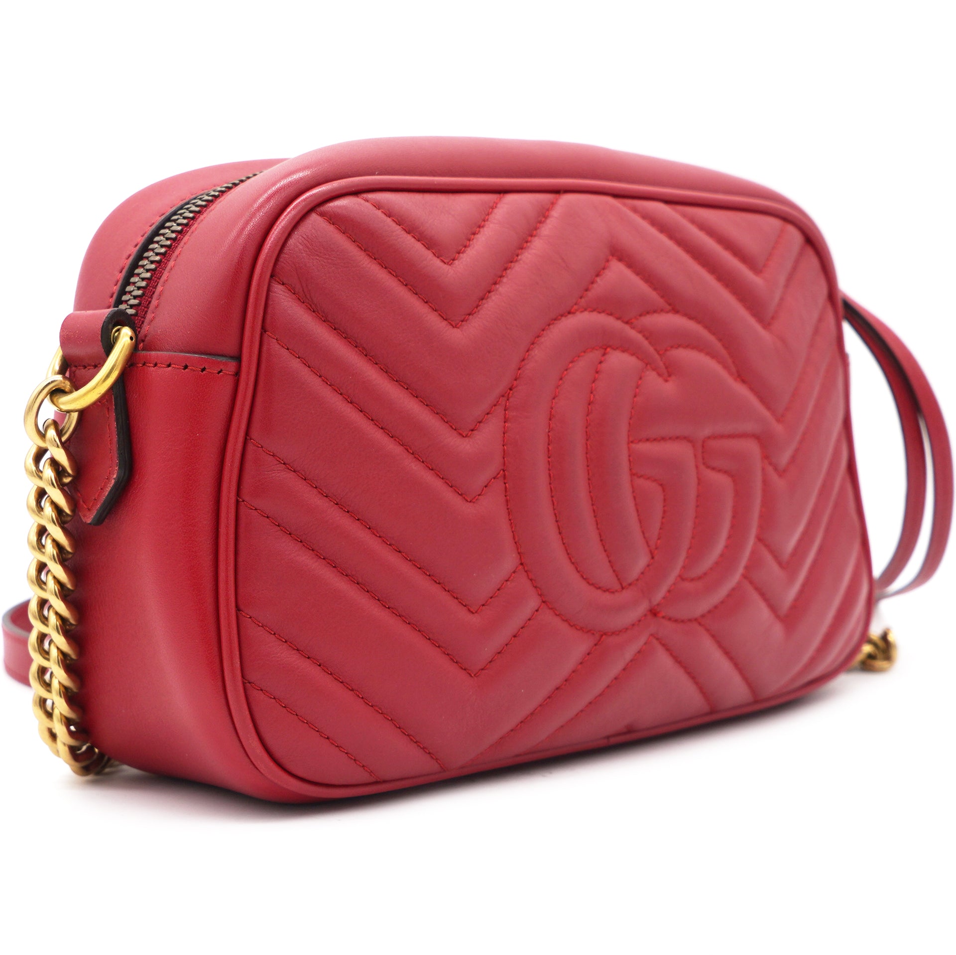 Gucci GG Marmont Matelassé Mini Bag Red | EB